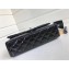 Chanel Patent Leather Medium Classic Flap Bag A1112 Black/Silver