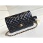 Chanel Patent Leather Medium Classic Flap Bag A1112 Black/Gold