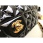 Chanel Patent Leather Medium Classic Flap Bag A1112 Black/Gold
