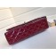Chanel Patent Leather Medium Classic Flap Bag A1112 Burgundy/Silver