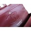 Chanel Patent Leather Medium Classic Flap Bag A1112 Burgundy/Silver