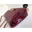 Chanel Patent Leather Medium Classic Flap Bag A1112 Burgundy/Gold