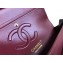 Chanel Patent Leather Medium Classic Flap Bag A1112 Burgundy/Gold