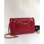 Chanel Patent Leather Medium Classic Flap Bag A1112 Red/Gold