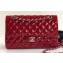 Chanel Patent Leather Medium Classic Flap Bag A1112 Red/Silver