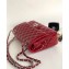 Chanel Patent Leather Medium Classic Flap Bag A1112 Red/Silver