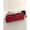 Chanel Patent Leather Medium Classic Flap Bag A1112 Red/Silver