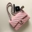 Chanel Patent Leather Medium Classic Flap Bag A1112 Pink