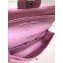 Chanel Patent Leather Medium Classic Flap Bag A1112 Pink