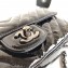 Chanel Patent Leather Small Classic Flap Bag A1116 Chevron Black