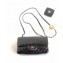 Chanel Patent Leather Small Classic Flap Bag A1116 Chevron Black