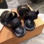 Louis Vuitton Academy Flat Sandals Black 2020