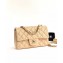 Chanel Caviar Leather Small Classic Flap Bag A1116 Beige/Gold