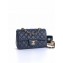 Chanel Caviar Leather Small Classic Flap Bag A1116 Navy Blue/Gold