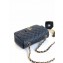 Chanel Caviar Leather Small Classic Flap Bag A1116 Navy Blue/Gold