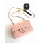 Chanel Caviar Leather Small Classic Flap Bag A1116 Light Pink/Silver