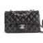 Chanel Caviar Leather Small Classic Flap Bag A1116 Black/Silver