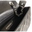 Chanel Caviar Leather Small Classic Flap Bag A1116 Black/Silver