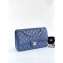 Chanel Pearl Caviar Calfskin Medium Classic Flap Bag A1112 Navy Blue