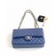 Chanel Pearl Caviar Calfskin Medium Classic Flap Bag A1112 Navy Blue