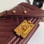 Chanel Caviar Leather Chevron Boy Flap Medium Bag Burgundy/Gold