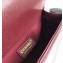 Chanel Caviar Leather Chevron Boy Flap Medium Bag Burgundy/Gold