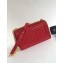 Chanel Caviar Leather Chevron Boy Flap Medium Bag Red/Gold
