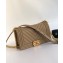 Chanel Caviar Leather Chevron Boy Flap Medium Bag Tan/Gold