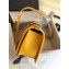 Chanel Caviar Leather Chevron Boy Flap Medium Bag Yellow/Gold