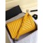 Chanel Caviar Leather Chevron Boy Flap Medium Bag Yellow/Gold