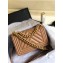 Chanel Caviar Leather Chevron Boy Flap Small Bag Caramel/Gold