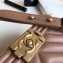 Chanel Caviar Leather Chevron Boy Flap Small Bag Caramel/Gold
