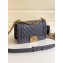 Chanel Caviar Leather Chevron Boy Flap Small Bag Gray/Gold