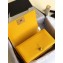 Chanel Caviar Leather Chevron Boy Flap Small Bag Yellow/Gold