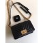 Chanel Caviar Leather Chevron Boy Flap Small Bag Black/Gold