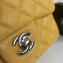 Chanel Pearl Caviar Calfskin Medium Classic Flap Bag A1112 Yellow