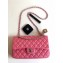 Chanel Pearl Caviar Calfskin Medium Classic Flap Bag A1112 Dark Pink