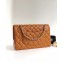 Chanel Grained Caviar Leather Medium Classic Flap Bag A1112 Caramel with Silver Hardware
