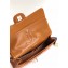 Chanel Grained Caviar Leather Medium Classic Flap Bag A1112 Caramel with Silver Hardware