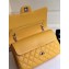 Chanel Grained Caviar Leather Medium Classic Flap Bag A1112 Yellow