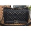 Chanel Caviar Leather Boy Flap New Medium Bag Black/Silver