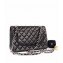 Chanel Lambskin Jumbo Classic Flap Bag A1113 Black/Silver