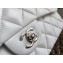 Chanel Lambskin Jumbo Classic Flap Bag A1113 White