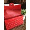 Chanel Lambskin Jumbo Classic Flap Bag A1113 Red