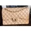 Chanel Lambskin Jumbo Classic Flap Bag A1113 Beige