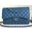 Chanel Lambskin Jumbo Classic Flap Bag A1113 Denim Blue