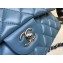 Chanel Lambskin Jumbo Classic Flap Bag A1113 Denim Blue