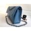 Chanel Lambskin Jumbo Classic Flap Bag A1113 Denim Blue