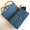 Chanel Lambskin Jumbo Classic Flap Bag A1113 Denim Blue