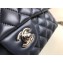 Chanel Lambskin Medium Classic Flap Bag A1112 Navy Blue